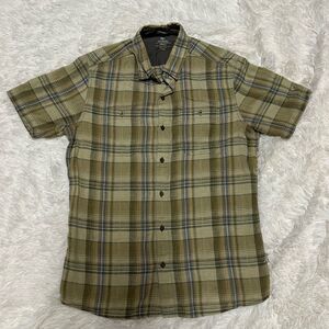 Kuhl Men’s Short Sleeve Linen Button Down Plaid Shirt